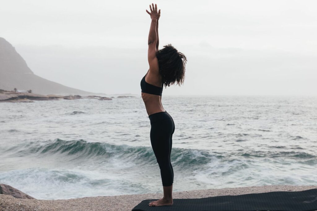 How To Do Standing Upward Salute Pose – Brett Larkin Yoga